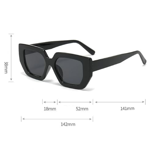 Trendy Hexagonal Square Sunglasses for Womens Retro Polygon Shades UV400 Men Sun Glasses3