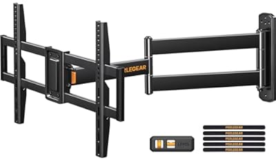 Perlegear Corner TV Wall Mount Long Arm TV Mount Bracket for 32-75 Inch TVs-Full Motion Wall Mount with 32.37” Extension & Swivel Articulating Arm & Tilt, MAX VESA 600x400mm, Holds up to 100 lbs