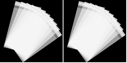 Aubeco 240pcs 4x6 inch Self Sealing Cellophane Bags, Small Treat Bags, Clear Resealable Cello Bags, Cellophane Bags for Cookie Packaging (Pack of 2)