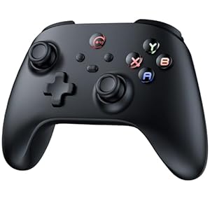 MOMEN 2.4G PC Gaming Controller Wireless with Hall Effect Joysticks & Triggers, PC Game Controller for Windows/Android/Steam Deck/iPhone/Switch, Bluetooth Gamepad with 8 RGB Colors/Turbo/Back Paddles – Black