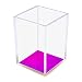 Clear Acrylic Desk Ruler Pencil Pen Holder Cup with Colorful Rainbow Bottom Modern Design for Office School Home Desktop Stationery Accessories Organizer