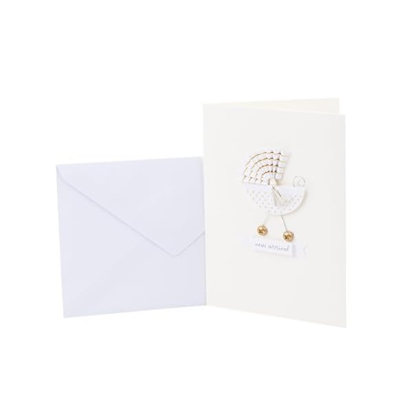 Hallmark Signature Glückwunschkarte zur Geburt eines Babys, Kinderwagen