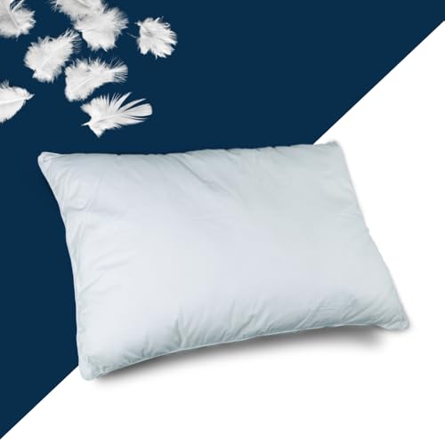 Travesseiro Pena de Ganso Sintética Branco Macio Antialérgico Lavável Em Maquina Toque De Pluma Anti