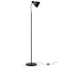 Wallniture Adjustable Reading Floor Lamp with Foot Control On Off Switch Black (1 Pack)