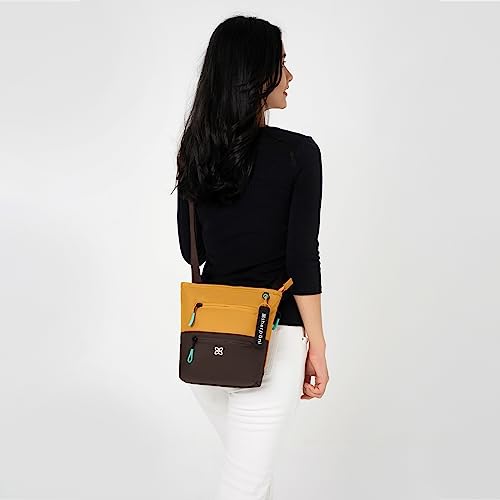 Image of Sherpani Sadie, Nylon Crossbody Bag, Lightweight Shoulder Bag, Travel Cross Body Purse, Crossbody Bags for Women, RFID Protection WITHOUT Coin Purse (Sundial)