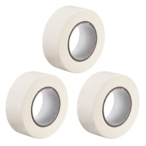 Image of uxcell 3Pcs 25mm 1 inch Wide 20m 21 Yards Masking Tape Painters Tape Rolls White