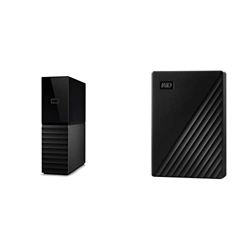 Image of WD 8TB My Book Desktop External Hard Drive & 5TB My Passport Portable External Hard Drive HDD, USB 3.0, USB 2.0 Compatible, Black - WDBPKJ0050BBK-WESN
