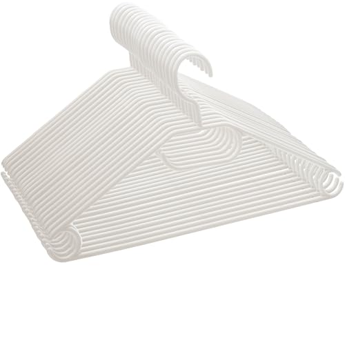 2friends Lot de 20 cintres avec crochets pivotants en plastique Blanc 41 cm