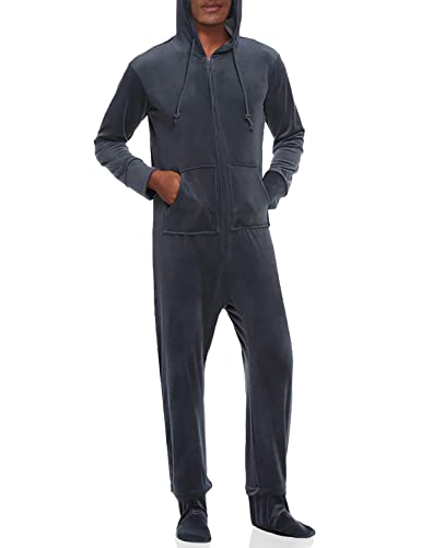 Big Feet Pyjama Co. Pjs Micro-Pile Adulto Footed Pigiama X-Grande Rosso