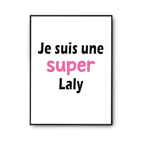 Affiche souvenir Une Super Laly poster citation touchant pour un anniversaire réussi
