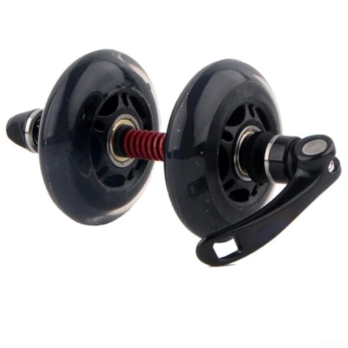 Honseadek Roulette de roue à dégagement rapide pour fourche avant, protection de fourche en alliage d'aluminium et polyuréthane, pour VTT, vélo de route, outil de remorquage facile à installer (noir)
