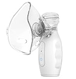 Inhalationsgerät Kinder & Inhaliergeräte für Erwachsene, Ultra Leise Vernebler Inhaliergerät Baby, Tragbares USB Aufladbarer Nebulizer Inhalator Partikelgröße 1-5µm, mit Mundstück und 2 Maske
