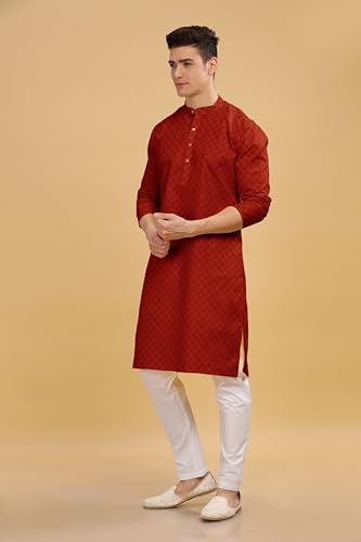 Image of BE ACTIVE Cotton Kurta for Men | Traditional and Stylish Design | Indian Kurta | Full Sleeve Kurta