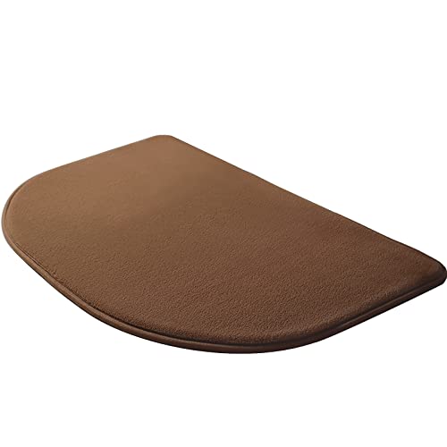 Sotfamily Halbkreis 60 x 85 cm Memory Foam Badezimmerteppich Badteppich saugfähige Rutschfester...