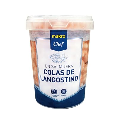 Colas de Langostino en Salmuera Chef – Frescura y Sabor en Cada Bocado (Producto Refrigerado) 900G. (3 TARROS)