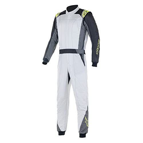 Alpinestars ATOM Driving Suit 2 Layer FIA 8856-2018 - size 62 - Silver/Anthracite/Yellow (3352722-1950-62)