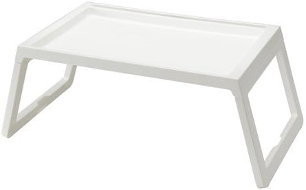 IKEA Klipsk Bed Tray, Breakfast Tray Foldable - Size Length: 70 cm, Width:36 cm,Height:26 cm (White)