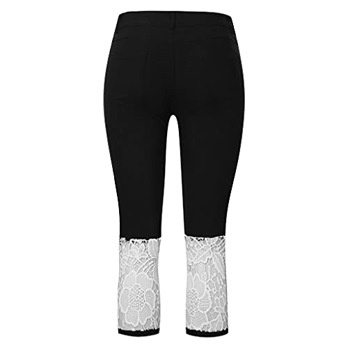 Jean Court pour Femme - Taille éLastique Stretch Sport Pantalon Court Tendance Streetwear Coupe Droite Jean Mode Pas Cher Short De Bodybuilding De Loisirs - Image 4