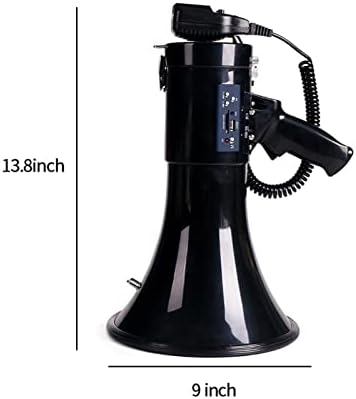 Megaphones Portable Megaphone 50 Watt Power Megaphone Speaker Bullhorn Voice and Siren Alarm Modes with Volume Control and Great for Outdoor Announcements Amplifiers