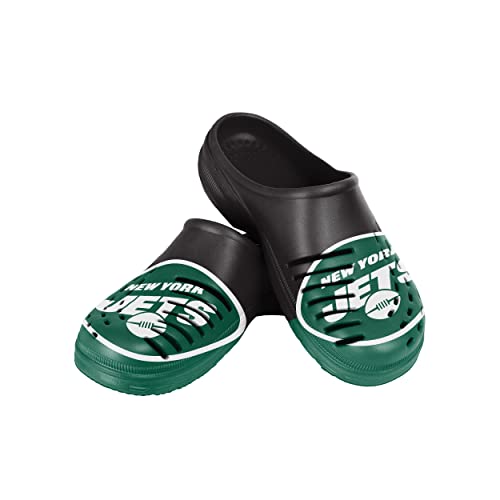 [Heywood] FOCO Men's NFL Team Garden Water Sandals Shoes Slipper Clogs, Colorblock Big Logo, 11-12