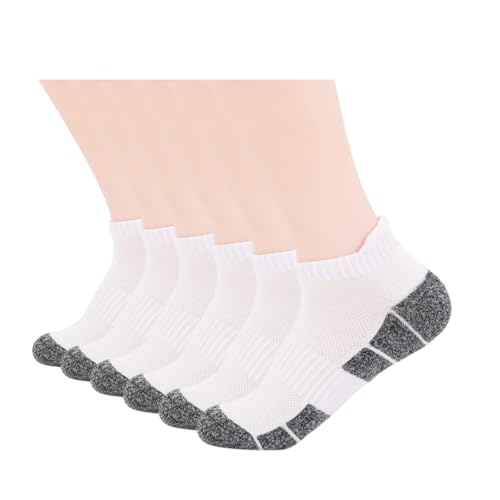 Kodal Copper Infused Compression Socks Men Women - Moisture Wicking Odor Free Cushioned Running Socks (6-Pairs)