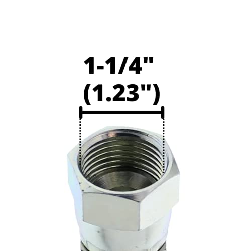 Image of 3 /4 inch Hose x 1 inch JIC 37 Degree Female Hydraulic Hose Ends Crimp Fitting Compatible with Parker 43-Series | FJX-12-16-43
