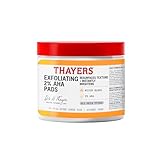 Thayers 2% AHA Face Toner Pads, With Witch Hazel, Glycolic And Lactic Acid, No Alcohol, Glass Skin, Smoothing, Pore Refining, Suitable For All Skin Types, Vegan, Cruelty Free, 60 pads