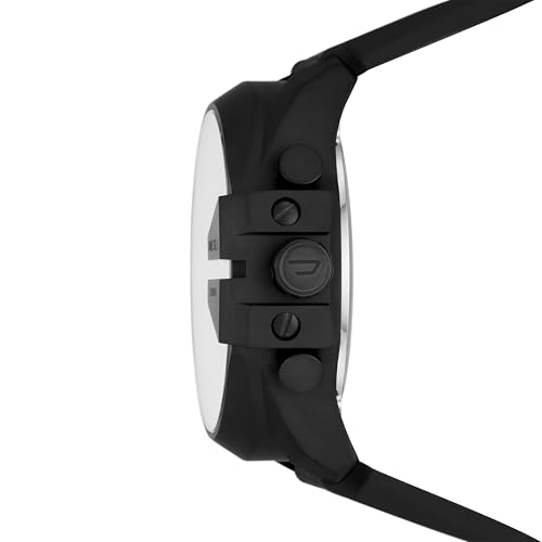 Diesel Men's Mega Chief Stainless Steel Bracelet, Silicone or Leather Band Watch with Analog or Digital Movement