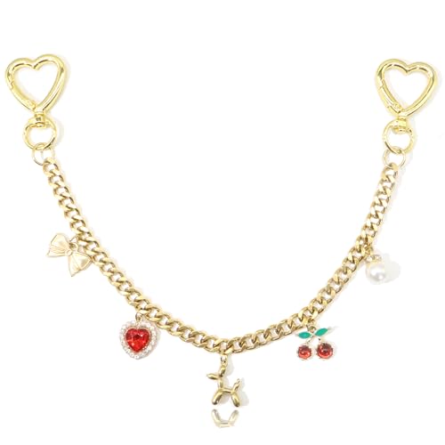 LVYOUME Cherry Bag Charms - Balloon Dog Keychains with Bow