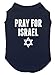 Pray for Israel - Stay Strong Dog Shirt (Navy, 2X-Large)