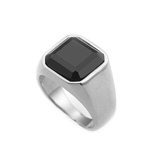 Bague acier inoxydable femme rouge Daesar sertie de zircon brillant taille 59