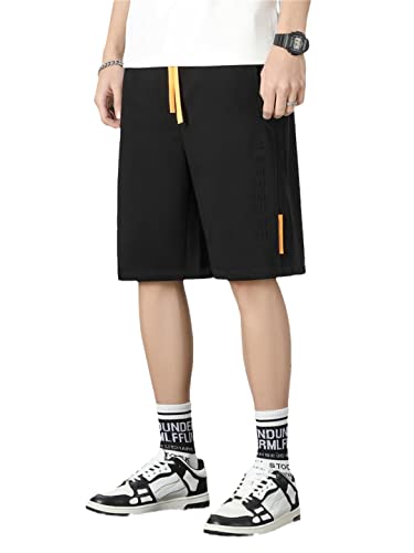 Short d'été baggy homme résout le manque d'espace et de fraîcheur avec son coton noir 3XL