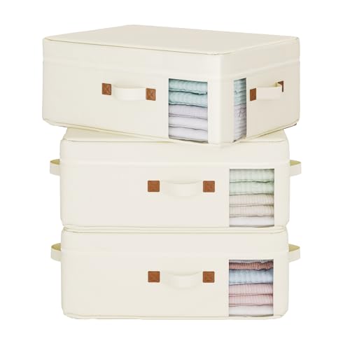 La mejor selección de Ropa de cama y almohadas disponible en línea. 46 GRANNY SAYS - Paquete de 3 bolsas de almacenamiento plegables debajo de la cama, organizadores de clóset de 35 litros para almohadas, ropa de cama, mantas
