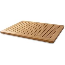 Grade-A Teak Wood Large 30"x24" Door Shower Spa Bath Floor Mat #TS4FMl