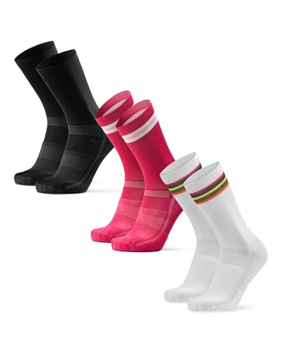 DANISH ENDURANCE Performance Cycling Socks, Cushioned Road Cycling Socks, Mountain Bike, Breathable & Quick Dry, for Men & Women, Unisex, 3 or 5 Pack