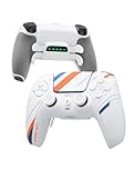 CHARM FOCUS Modified PS5 Controller with 4 Remappable Back Paddles, TMR Magnetic Anti-Drift Joysticks, 2500mAh Battery for 11H Wireless Play, Ergonomic Soft Rubber Grips for PS5 & PC Gaming, Black
