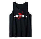 Wisconsin Volleyball Red Team Player Tank Top