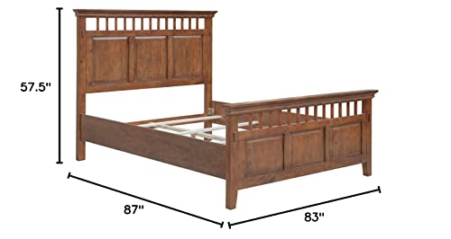 Sunset Trading Mission Bay King Bed | Amish Brown Solid Wood | Headboard And Footboard Panel #TOP2