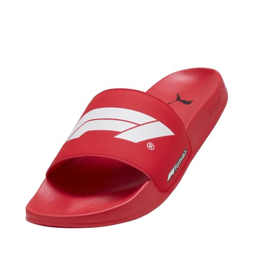 Image of PUMA Mens Formula 1 X Leadcat 2.0 Logo Slide Casual Sandals Casual - Red