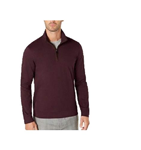 Tasso Elba Men's Piped 1/4-Zip Sweater Burgundy