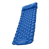 Esterilla De Camping Inflable Ultraligera Con Almohada,Blue 2-198*70*10cm