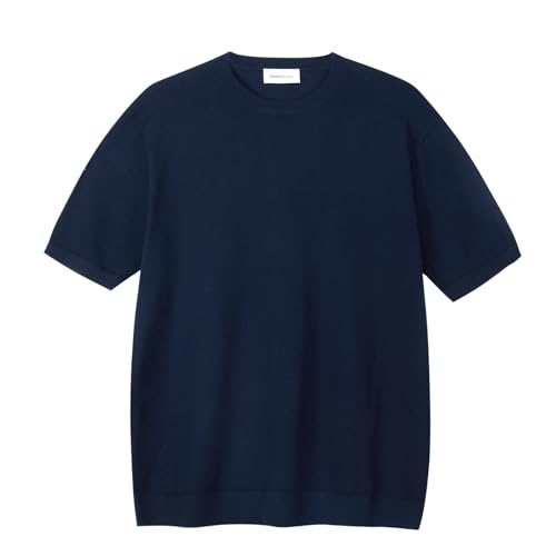 T-shirt homme bleu marine Diana Studio XL en coton confortable pour le quotidien