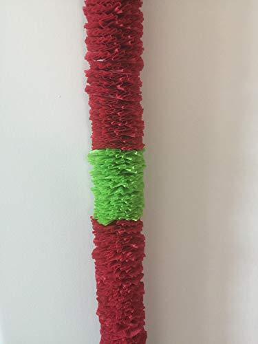 Hand Made Crepe Paper Garland - Maroon and LightGreen