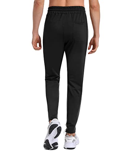 Milin Naco Workout Joggers Pants For Men, Men's Casual Tapered Athletic Slim Bodybuilding Sweatpants With Zipper Pocket (Black,3Xl) #TOP2