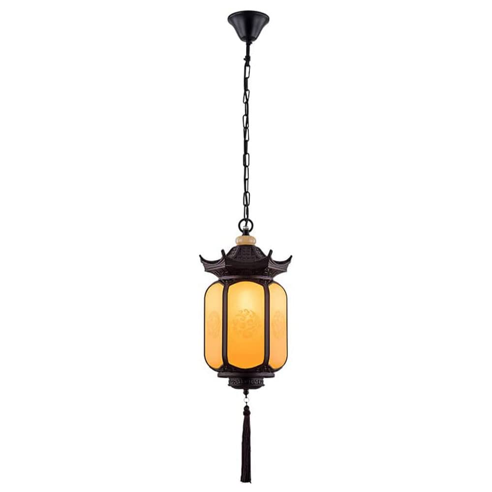 Abat-jour extérieur en métal étanche marron suspendu luminaire de plafond de porche