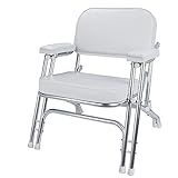 NESHULT Premium Folding Deck Chair Boat Seat, White