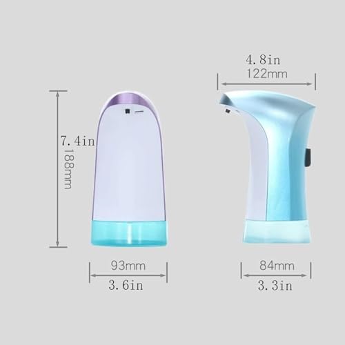 Dispensador automático de jabón, bomba sin contacto para jabón de manos y desinfectante, botella con sensor de 380 ml, fácil recarga, diseño ergonómico para baño y cocina