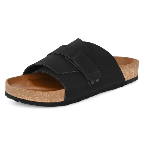 Image of Centrino Mens Cushion Sliders /Slippers| | Open Toe Design |Berkin-Style Slip-On Sandals | Lightweight & Comfortable | Arch Support | On-Grip Sole | Casual Outdoor Wear (6865)