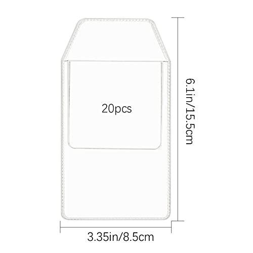 20 Pcs Pocket Protector ,Pvc Shirt Pocket Protectors,Plastic Pocket Pen Holder Organizer Pouch For School Hospital Office (Clear) #TOP1