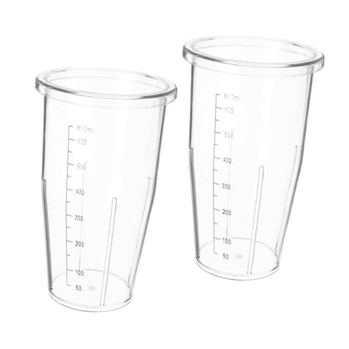 NUOBESTY 2pièces Tasses Mixeur Transparentes Avec Graduation Accessoires De Remplacement Pour Blender Smoothie Jus Fruits